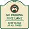 Signmission Fire Lane Keep Clear Heavy-Gauge Aluminum Architectural Sign, 18" x 18", TG-1818-23983 A-DES-TG-1818-23983 - alternate 1